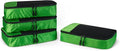 Amazon Essentials 4-Piece Packing Cubes Travel Accessories Set, Luggage Organizer, Suitcase Organizer with Double Zipper, Mesh Top, Space-Saving, Polyester, Green (Previously Amazon Basics)