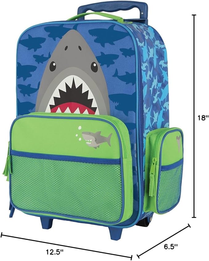 Stephen Joseph Kids Classic Rolling Luggage, Kids Luggage, Toddler Rolling Travel Carry On, Kids Suitcase with wheels,