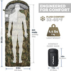 MalloMe Sleeping Bags for Adults Cold Weather & Warm - Backpacking Camping Sleeping Bag for Kids 10-12, Girls, Boys - Lightweight Compact Camping Essentials Gear Accessories Hiking Sleep Must Haves