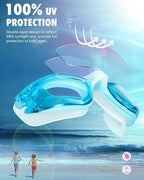 Aegend Swim Goggles for Kids Youth 3-14 Anti-Fog Anti-UV Comfort Fit Goggles for Swimming
