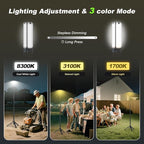 Clemas Camping Lights with Remote & Stand 6 Ft,14000 mAh Rechargeable Camping Lantern Tent Light, 6000 Lumen Magnetic Work Light,Portable Outdoor Light for Hiking,Camping,Emergency,Power Outages