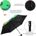 Cowboy Boots Pattern Umbrellas for Rain Windproof Small Folding Compact Mini Travel Umbrella for Purse Lightweight Portable Pocket for Women