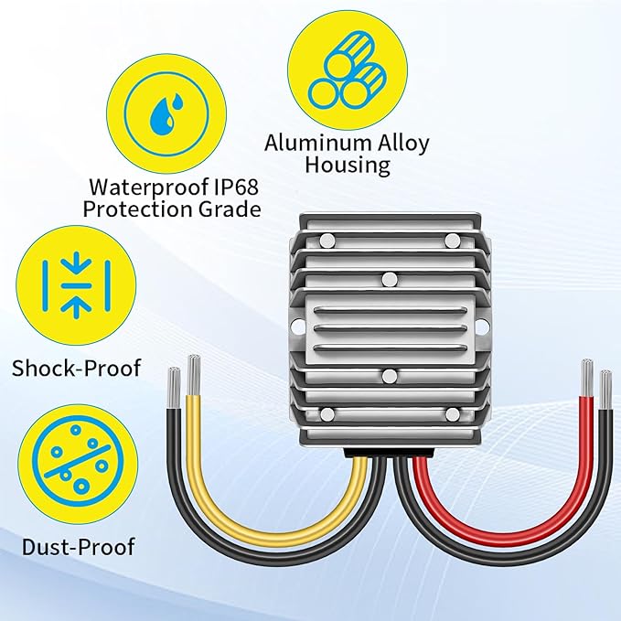 DC 12V Step Up to 24V 10A 240W, DC Step up Converter Regulator 10A 240W, DC Converter 12V Step Up to 24V, Power Supply Module Boost Transformer for Car Truck Vehicle Boat