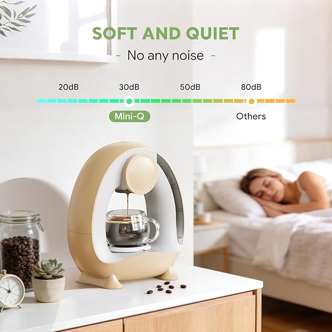 Pod and Grounds Single-Serve Coffee Maker, 2 in 1 One Cup Coffee Machine Compatible with K-Cup Pod & Coffee Grounds/Tea, Compact Design, 4-8oz, Champagne Color
