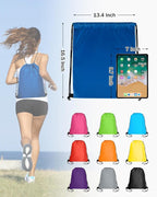Lzerking 100 Pcs Drawstring Backpack Bulk for Outdoor Activities, 10 Colors Blank Drawstring Bags for DIY, Gift, Homeless, Shoebox, Party, Sports, Camps, Church