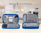 CAOODKDK Electronics Accessories Organizer Pouch, Electronic Organizer Travel Case Cable Organizer for Cable, Charger, SD Card, Business Travel Gadget Bag (Blue)