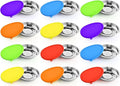 Patelai 24 Pcs Stainless Steel Dog Bowls with Silicone Lids Portable Food and Water Dishes for Pets Sealable Containers for 6.3" for Cats & Small Dogs (Red,Blue,Green,Purple,Yellow,Orange)