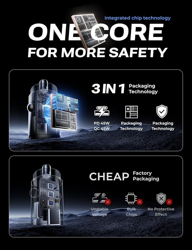 AINOPE 17 Air iPhone 16 15 Pro Max 90W USB C Car Charger Fast Charging,[Smallest Metal] Car Charger USB C PD45W+QC3.0 Dual Port Cigarette Lighter iPad Samsung Galaxy S25/S24, Android, Black