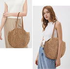 Trifabricy Beach Bags for Women, Large Beach Bag, Woven Straw Tote Bags Waterproof, Weaving Swim Shopping Travel Bag