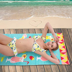 Beach Towel Microfiber Beach Towels Sand Free Quick Dry Lightweight Cute Fruit Travel Towels 30×60 inch Beach Towels for Kids Women Men Pool Swim Beach Essentials Accessories
