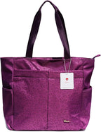 ESVAN Original Floral Tote Bag Large Shoulder Bag with Multi Pockets for Gym Travel Beach Daily Bags