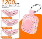 Portable Wireless Charger for Apple Watch 9,1200mAh Fast Charging iWatch Charger Keychain,Magnetic Wireless Travel Power Bank for Apple Watch Series11/ 10/9/8/7/6/SE/5/4/3/2/1/Ultra, Festival Gift