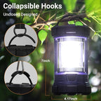 Camping Lantern, 3200LM LED Lanterns for Power Outages, 4600mAh Phone Charger & Rechargeable Lantern, 5 Light Modes Camping Lights & Lanterns for Hurricane/Emergency, Camping Accessories-2 Pcs