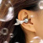 Bow Rhinestone for Clip on Earbuds Open Ear Accessories, Elegant Zirconia Decorative Earphone Accessories, Removable Exquisite DIY Decoration
