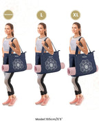 Gonex Yoga Mat Bag, Yoga Gym Bag Tote Bag with Multi Pockets For Women Men, Canvas Yoga Mat Carrier Take in Out Mat Easily For Pilates Travel Workout Office