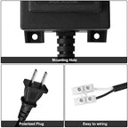 AGPtEK Voltage Converter Transformer 110/120V to AC 12V/5A, 60-Watt Waterproof Power Supply Converter for Swimming Pool Light, Water Pump, Outdoor Light, Spotlights (Pack of 2)