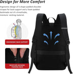 MAXTOP Deep Storage Laptop Backpack with USB Charging Port[Water Resistant] College Computer Bookbag Fits 16 Inch Laptop