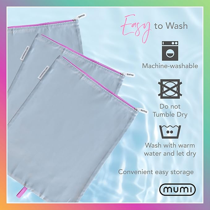 MUMI Travel Shoe Bags Set of 2 – Waterproof Shoe Bag for Travel, Gym, Storage, Packing – Lightweight Shoe Travel Bags for Suitcase, Closet, Backpack – Travel Shoe Organizer for Men and Women (Purple)