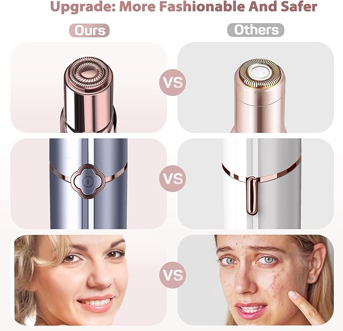 Facial Hair Removal for Women, Electric Painless Facial Hair Remover for Face, Chin, Lip with a Velvet Bag