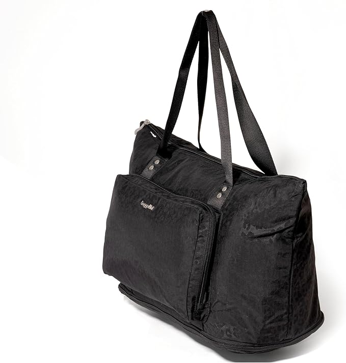Baggallini Carryall Expandable Lightweight Travel Tote 22" Packable Folding Compact Nylon Washable Weekender w/Luggage Sleeve