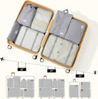 8 Set Packing Cubes for Travel Luggage Organizer Bags for Family, Mesh Packing Cubes for Suitcases, Travel Essentials Bags Set for Women & Men