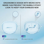 Aircawin for Bose Ultra Open Earbuds Case Clear 2024,Full Protective Shockproof Soft Transparent TPU Cover for Bose Open Ear Wireless Earbud Headphone Accessories with Carabiner and Cleaning Pen-Blue