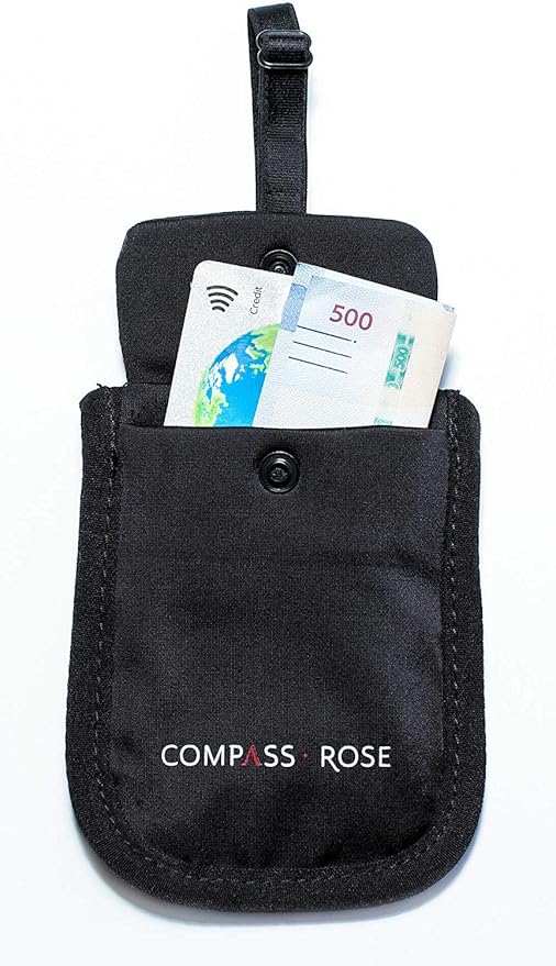 Secret Bra Wallet Women Hidden Pouch with RFID Protection and Adjustable Strap - Hidden Money Pouch for Cash, Credit Cards, or Hotel Room Key - Discreet Travel Bra Wallet