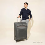 Travelpro Platinum Elite Softside Expandable Checked Luggage, 8 Wheel Spinner Large Suitcase, TSA Lock, Men and Women, Bordeaux Red, Checked Large 29-Inch