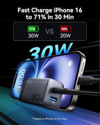 INIU Pocket Size 5000mAh 20W PD Fast Charging Power Bank & 2-Pack 30W PD Fast Charging, [USB-C + USB-A] Wall Charger Combo