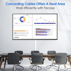 Yecaye 125in Cord Hider, Large Cord Covers for Wires on Wall, Cable Management Kit for Mount TVs, Wire Hider Cable Concealer for Home Office, W1.18in H0.6in, White