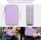 FYY Electronic Organizer, Large Travel Cable Organizer Bag Pouch Electronic Accessories Carry Case Portable Waterproof Double Layers All-in-One Storage Bag for Cable, Cord, Charger, Light Purple