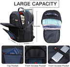 ANTERK Laptop Backpack, 18.4 Inch Laptop Backpacks for Men Women, 55L Anti Theft Water Resistant College Bussiness TSA Airline Approved Work Computer Backpack, Blue