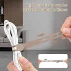Oligei 25 Pcs Silicone Cable Ties, Cable Ties Reusable, High Elasticity Cord Wraps for Electrical Cords, Cord Organizer for Earphone, Phone Charger(Khaki)