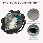 G4Free Protective 16" Laptop Backpack, Large Work Bag for Men Women, Slim Casual Backpacks for Travel, College, Business, Black