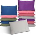 Kigley 12 Pack Mini Pillows for Daycare 9.1 x 13.8'' Small Travel Pillow Bulk Soft Breathable Cotton Pillow for Nap Travel Pet Neck Lumbar Purse Insert (Dark Color)
