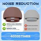 4 Pairs Replacement Ear Tips for AirPods Pro 2nd/1st Generation with Portable Storage Box & Cleaner Pen,Noise Reduction Holewith & Built-in dust Guard Screen,Silicone EarTips(Light Brown)