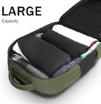 MATEIN Carry on Travel Laptop Backpack, Large Flight Approved Personal Item Travel Backpack with Shoe Compartment, Water Resistant Weekender Overnight Bag Fit 17 Inch Laptop, Green