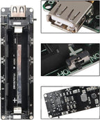 diymore 1865O Battery Holder Li-ion Battery V3 Shield 1 Holder 3V/1A 5V/2A USB Power Bank Battery Charging Module Power Bank Battery Charging Module for Raspberry Pi and Arduino (3pcs)