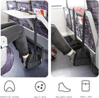 Airplane Footrest (Memory Foam) Portable Travel Foot Hammock for Flight Bus Train Office Home, Perfect Airplane or Office Footrest to Relax Your Feet
