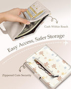 Slohif Passport Wallet Holder Cover for Travel - Women Men RFID Blocking Passport Book Case Protector, Summer Hawaiian Beach Leather Personalized Organizer Slim Carrier Boarding Pass Cards Slots