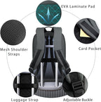 hk Backpack for Men Business Slim Backpack with USB Charger Computer Lightweight Anti-theft Travel (Dark Grey, 15.6 Inch)