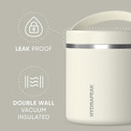 Hydrapeak 25oz Stainless Steel Vacuum Insulated Food Jar for Hot Food and Cold Food, Wide Mouth Leak-Proof Soup Jar for Adults, 10 Hours Hot and 16 Hours Cold (Ivory)