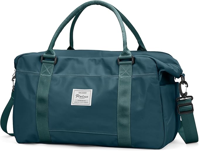 HYC00 Travel Duffel Bag,Carry-on Overnight Weekender Bags for Women,Sports Tote Gym Bag with Wet Pocket