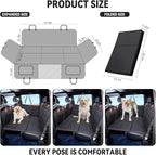 YJGF Dog Back Seat Extender for Truck,Truck Seat Cover Back Seat,Dog Hammock for Truck,Pet Seat Covers for Dogs,Hard Bottom Seat Extender for Dogs(Black,for Full Size Truck)