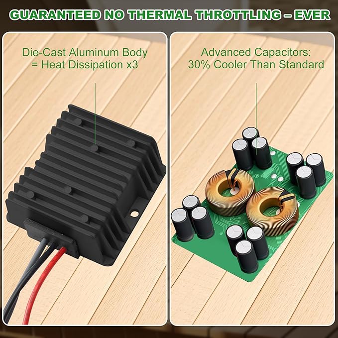 Starlink Gen 3 12V Adapter [No Voltage Drops] 12V/24V to 57V 4.5A DC Boost Converter for Starlink Gen 3 Router, [Ultra Stable] DC Step Up Converter Starlink Gen 3 Power Cable for RV, Marine, Outdoor