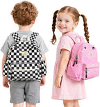 STEAMEDBUN Corduroy Toddler Backpack for Girls 2-4: Kids backpack for Girls - 12 inch Preschool Kindergarten Backpacks - Rainbow