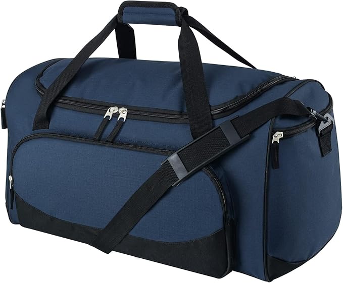Uarition Gym Duffle Bag for Men - 55L Navy Blue Large Duffel Bags for Sports, Workout, Traveling, Durable Heavy Duty Duffel Gear Bag