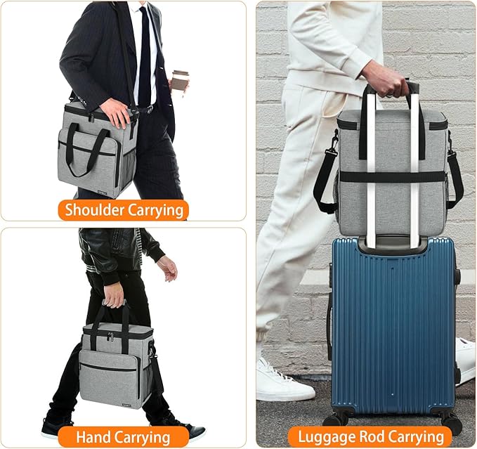 LEFOR·Z Travel Coffee Maker Carrying Bag Compatible with Keurig K-Mini or K-Mini Plus, Single Serve Coffee Maker Portable Storage Bag with Shoulder Strap,Grey(Bag Only)