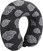 Bioworld Naruto Gray Clouds 3-Piece Neck Pillow Travel Set with Eye Mask & Blanket