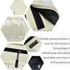 RFID Blocking Travel Neck Wallet Pouch and Passport Holder, Travel Neck Pouch Passport Holder for Women & Men - Beige